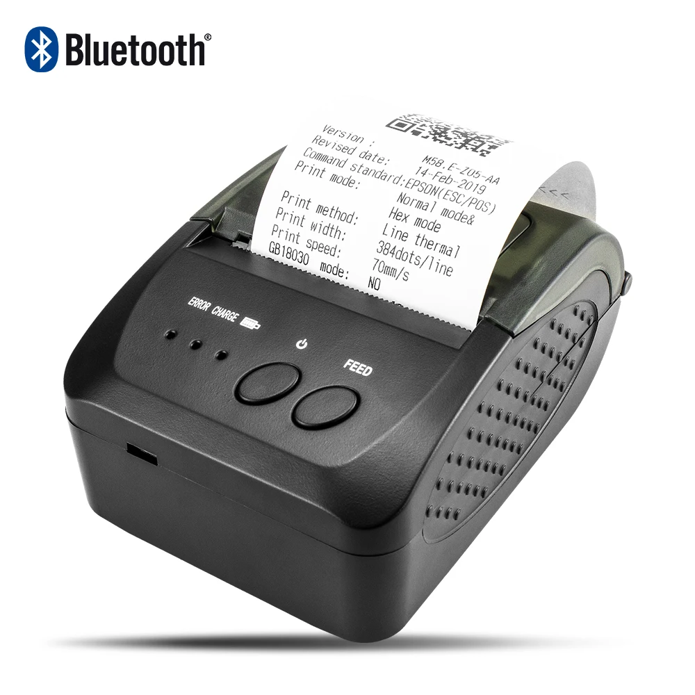 NETUM NT-1809DD 58mm Bluetooth Thermal Receipt Printer for Android IOS Windows AND 5890T RS232 Port Receipt Printer POS Portable mini color printer