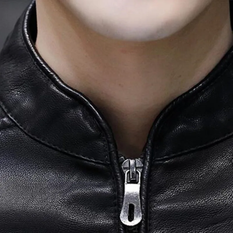  2019 Mens Leather Jackets Winter Coats Men Velvet Thick Fashion Faux Outerwear Pilot Biker Motorcyc