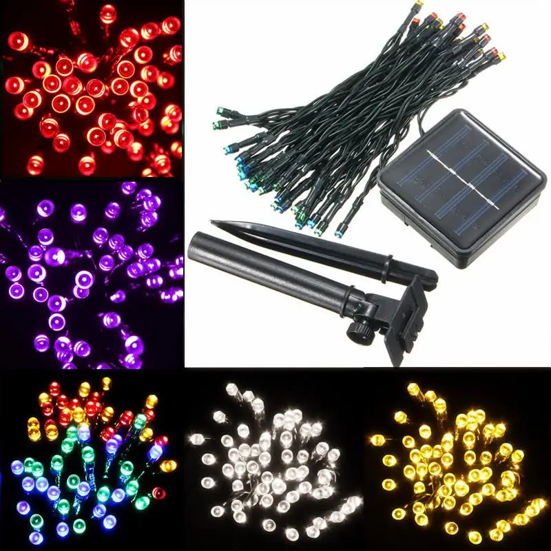 17ft 50 LED Solar Power String Fairy Lights For Party Using Outdoor Garden Tree Christmas Decoration | Лампы и освещение