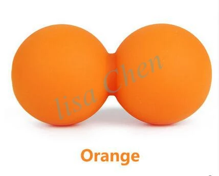125*65 мм, 330 г, силиконовый Массажный мяч, твердый мяч для Лакросса, терапия, триггер, расслабляющий, снимает усталость мышц, Кроссфит, Йога - Цвет: Оранжевый