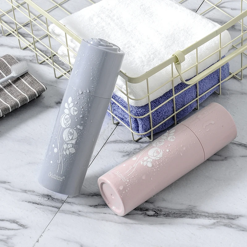 البلد نمط المحمولة جولة فرشاة أسنان صندوق تخزين حالة طالب السفر فرشاة الأسنان معجون الأسنان صندوق تخزين الحمام اكسسوارات