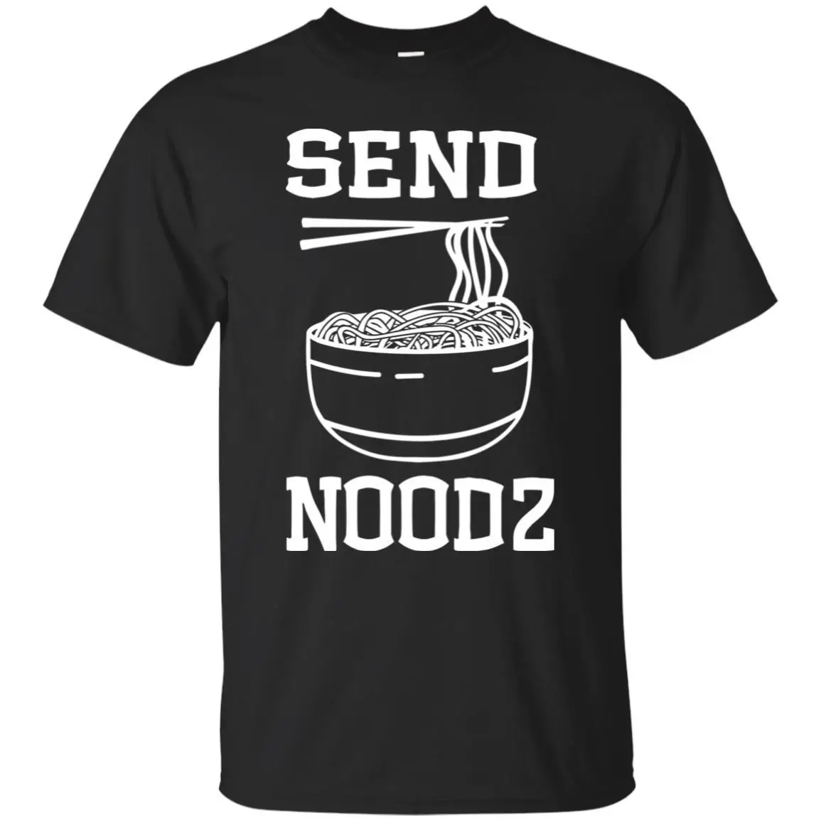 Забавная футболка отправка Noodz Ramen Noods черная для мужчин размер мультяшная