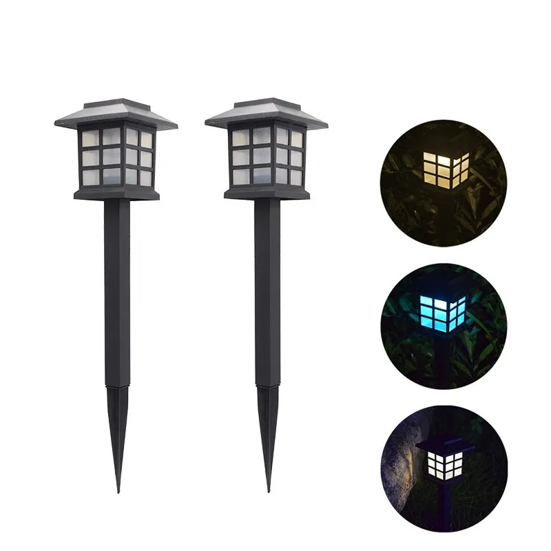 

2pcs/6pcs/10pcs Outdoor Solar Powered Garden Pathway Light Led Lawn Lamp Retro Palace Lantern House Solar Lamp Waterproof