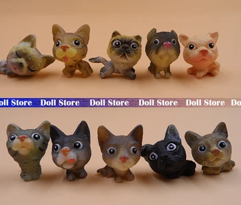 

10pcs/lot 2.5CM PVC mini CUTE kawaii cat dog action figure best kids toys collection model