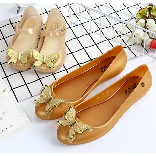 Мини Melissa/Обувь для родителей и детей с объемным бантом женские прозрачные