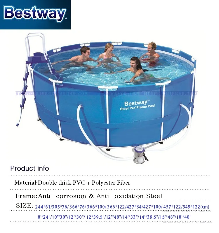 56418 год Bestway 366*100 см новинка 2016 профессиональный стальной каркас для бассейна