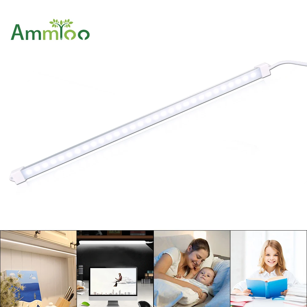 AmmToo DC 5V USB Led Book Light 30Leds Led Hard Rigid Strip Bar Lights