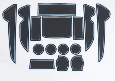 

15PCS Rubber Non-Slip Interior Door Mat For Toyota Land Cruiser V8 LC 200 2008-2018 Accessories