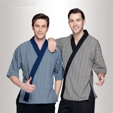 (5 get 10% off, 10 get apron for free) Man/woman half sleeve japanese chef uiform japanese chef working wear working clothes