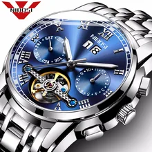 NIBOSI Mens Automatic Watch Mechanical Calendar Waterproof Watches For Men Luxury Brand With Import Automatic Self-wind Movement