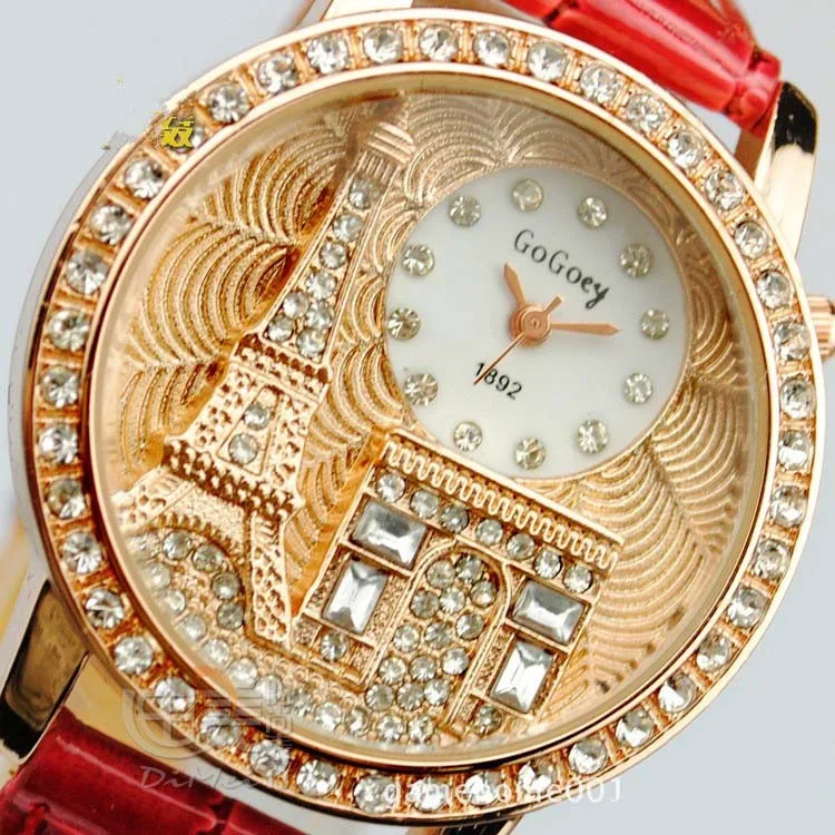 

Luxury Brand Leather Crystal Quartz Watch Women Ladies Fashion Bracelet Wrist Watch Wristwatches Clock female relogio feminino