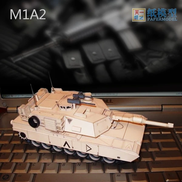 M1A2 3D бумажная модель военное оружие пазл руководство сделай сам оригами