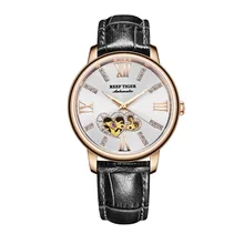 Reef Tiger RGA1580 Luxury Austria Crystal Hollow Out Dial font b Women b font Lady Automatic