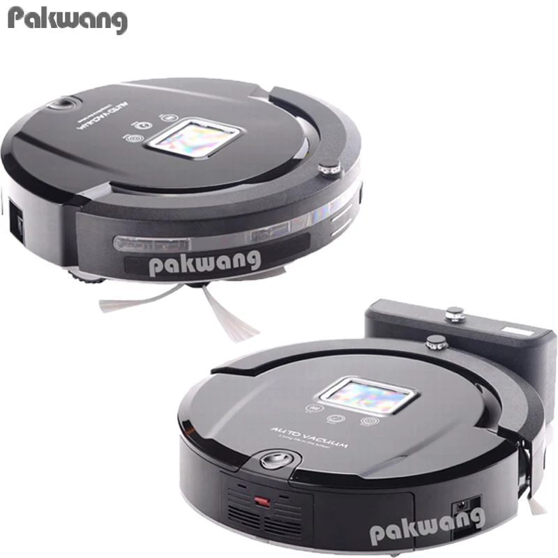 

PAKWNG Robot Vacuum Cleaner A320 LCD Touch Screen Auto Recharge Vacuum Cleaner Three Cleaning Route 24-31W Suction power
