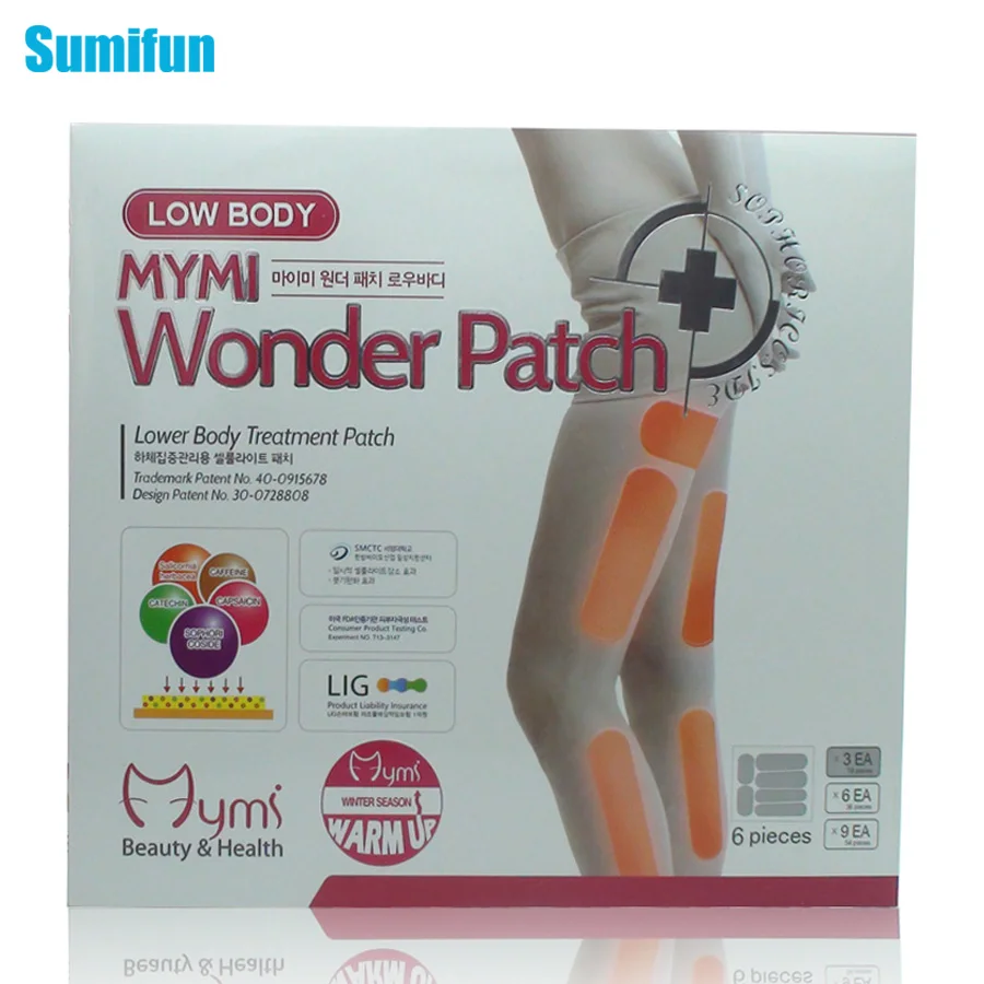 36Pcs in 1 Box Mymi Wonder Patch Lower Body Treatment Slimming Slim Patch Leg Patch Cream