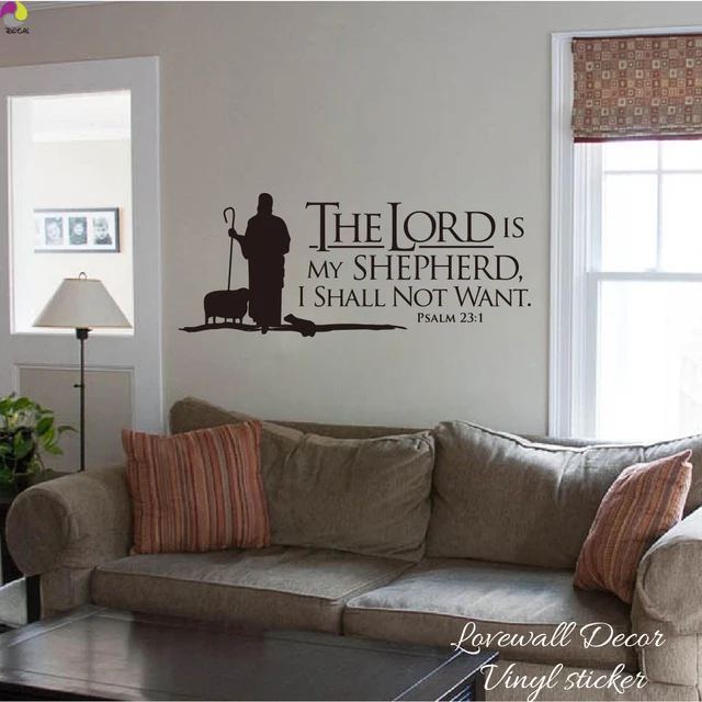 Psalmen 23 De HEER is Mijn Herder Citaat Muursticker Slaapkamer Sofa ... Psalmen 23 De HEER is Mijn Herder Citaat Muursticker Slaapkamer Sofa ...