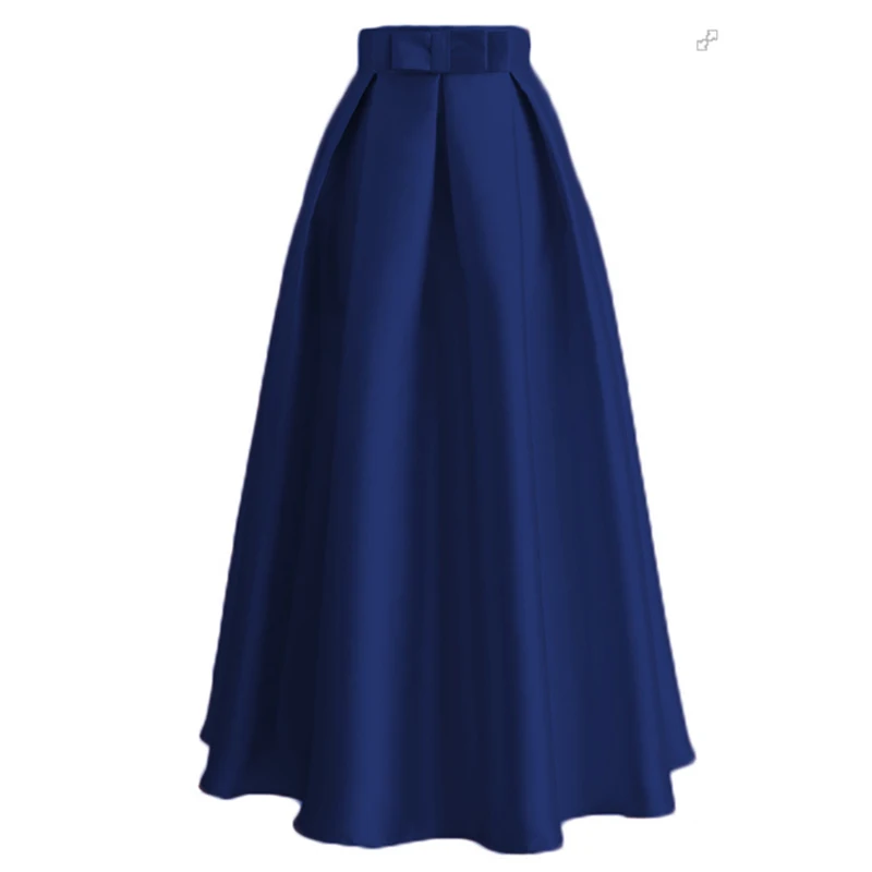 

Plus Size Skirts Faldas Mujer Moda 2019 Spring Abaya Dubai Turkish Long Peated Maxi High Waist Skirt Women Jupe Longue Femme