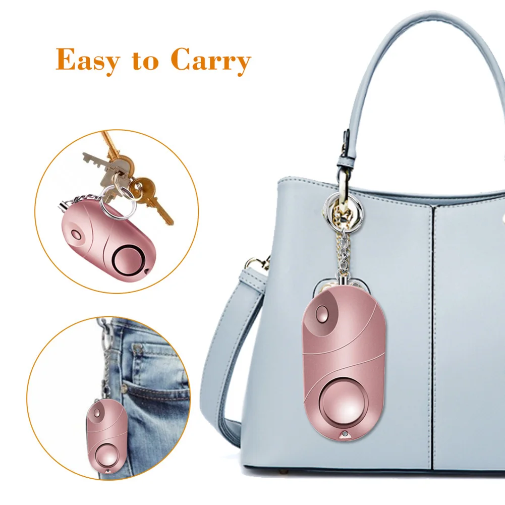 

Safe Sound Siren 3PCS Female Alarm Keychains With Light Attack Self-Defense For Women Children Safety Alarm Keychain Accessories
