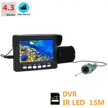720 P подводная рыболовная камера 15 м 1000TVL 4,3 «видеомагнитофон DVR рыболокатор с 6 шт. 6 Вт инфракрасная ИК светодио дный ледовая Рыбалка