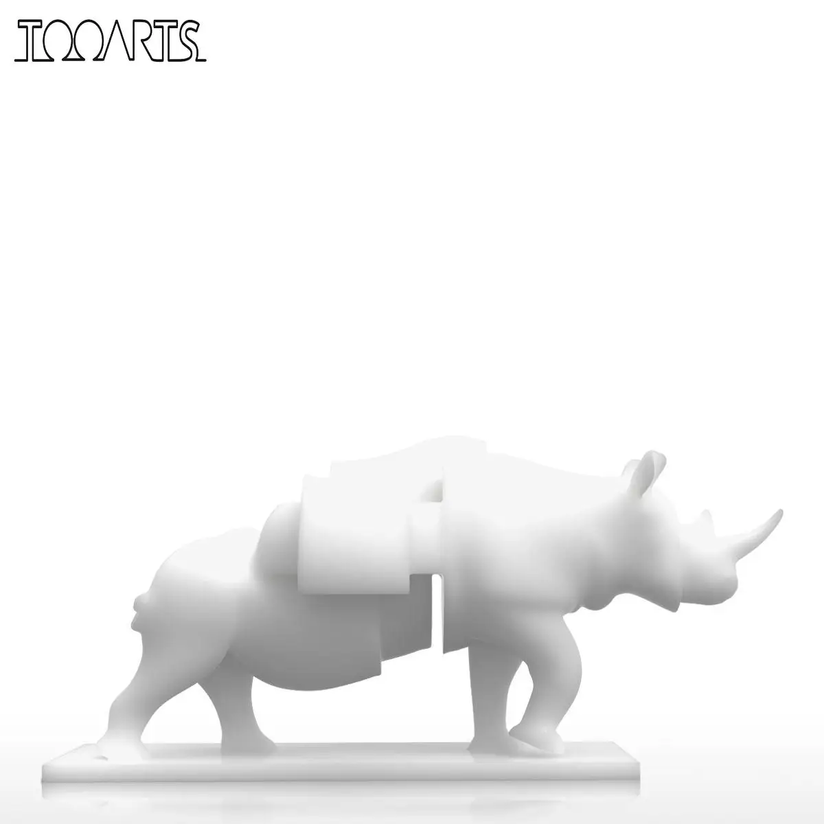 Goedkoop Tooarts Tomfeel Rhino met Lades Beeldje 3D Gedrukt Beeldje Woondecoratie Accessoires Surrealisme Craft Voor Home Office