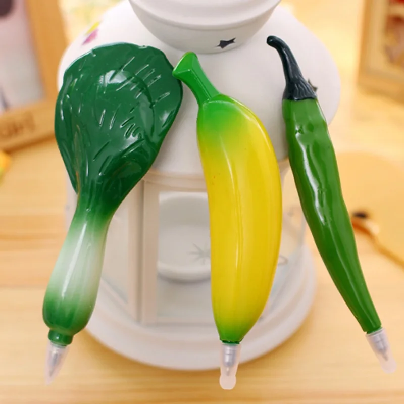 

YZ027 Korea Creative Gel Pen Cartoon Fruit Pen Vegetable pen with Magnet Ball Pen 50pcs/lot