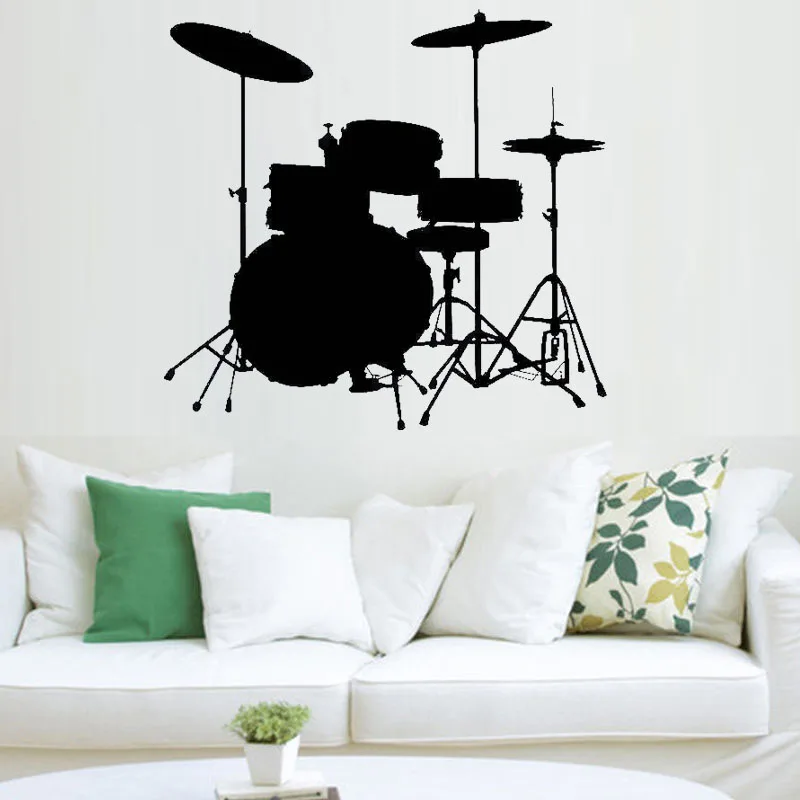 طبل مجموعة فن خيال جدار الشارات ديكور المنزل جدار الفن الجداريات الفينيل الموسيقى أداة غرفة نوم غرفة المعيشة خلفيات H172 طبل مجموعة فن خيال جدار الشارات ديكور المنزل جدار الفن الجداريات الفينيل الموسيقى أداة غرفة نوم غرفة المعيشة خلفيات H172