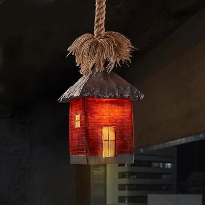 

Aidesheng retro hemp Small House Restaurant pendant light Bar Cafe creative lighting bar shop personality pendant lamp ya72914