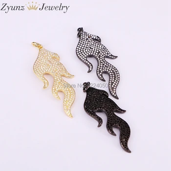

5PCS Micro pave CZ pendant, crystal pendant, zirconia pendant, copper jewelry