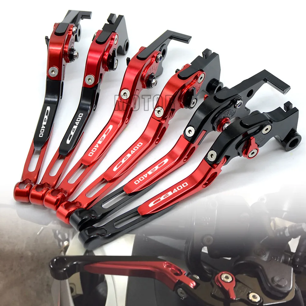 Motorcycle CNC Aluminum Foldable Brake Clutch Levers For Honda CB400 CB-1/CB400F CB400SF VTEC Adjustable Folding CB 400 | Автомобили и