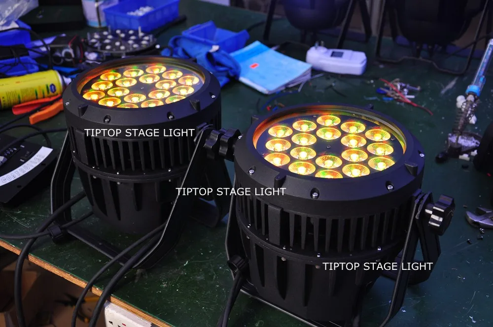 TIPTOP TP-P105 18x18 Вт RGBW Янтарный фиолетовый водонепроницаемый светодиодный Par свет 6в1 DMX 6/10 каналов высокой мощности крытый/Открытый тихий рабочий