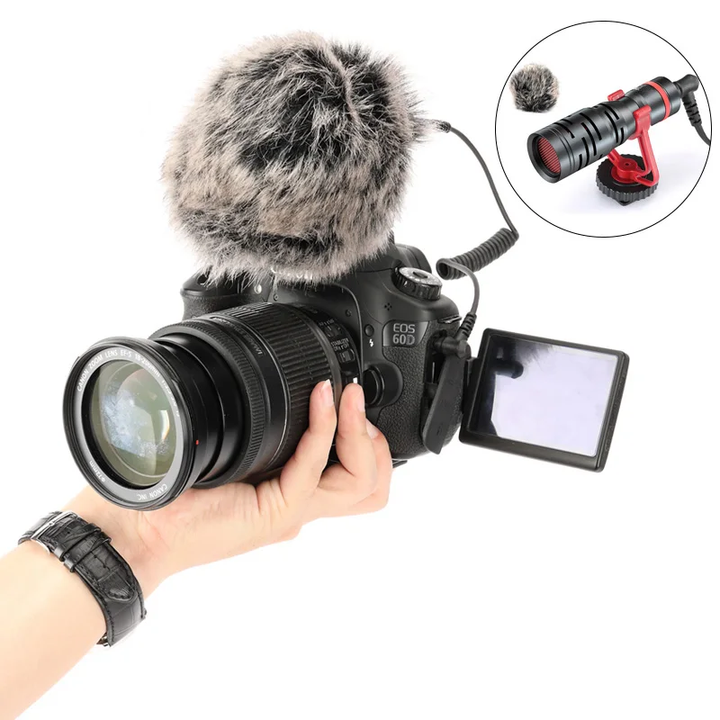 Камера видео микрофон RE-150 DSLR Запись микрофон для SLR фотографии Vlog микрофон iPhone 7 6 Andriod смартфон