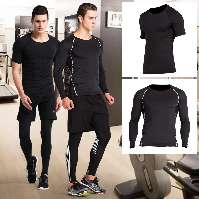 Мужские спортивные колготки стрейч тренировочные быстросохнущие воздушные Кроссовки компрессионная одежда баскетбольная одежда для фитнеса мужская рубашка