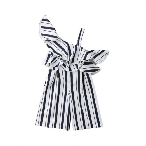 striped romper pants