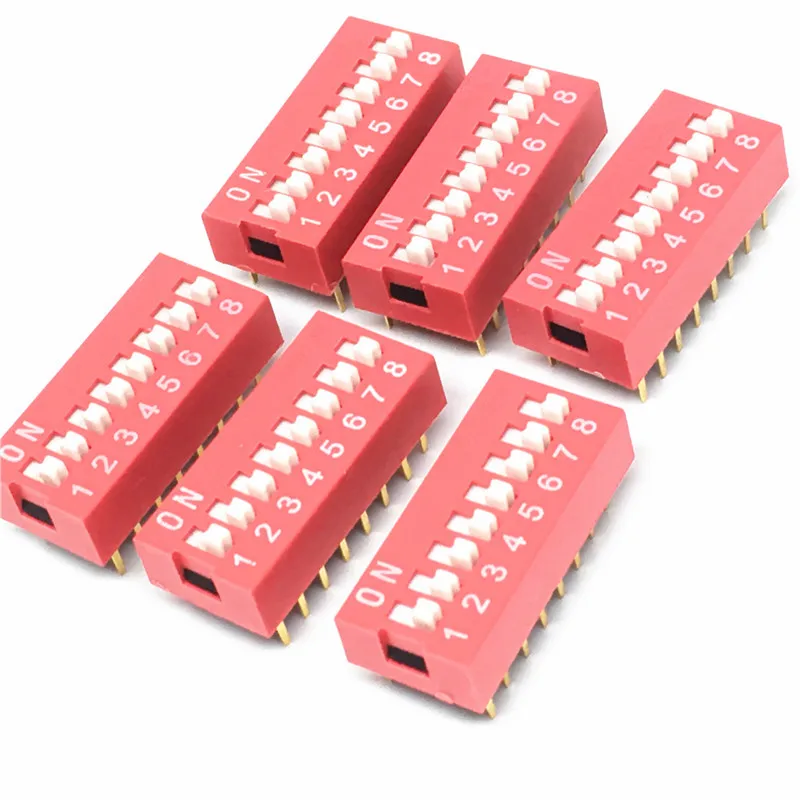 3 printer Parts DIP switch DIP 2.54mm pitch code switch 2 3 4 5 6 8  10P bit 10pcs1lot 2