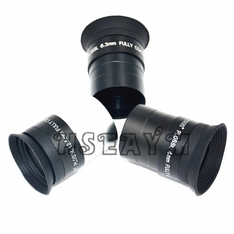HSEAYM PLOSSL 4 мм 6,3 мм 12,5 мм 1,25 дюйма(31,7 мм) Оптическое стекло металлический астрономический телескоп окуляр фокусное расстояние