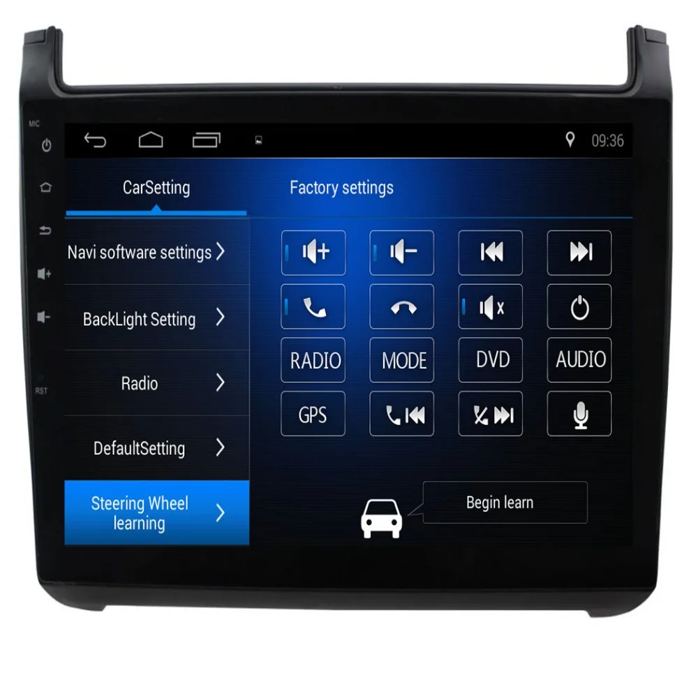 Perfect 2GB RAM quad Core 10.2" Android 8.1 Car Audio DVD Player for VW Volkswagen Polo 2012-2016 With Radio GPS WIFI Bluetooth USB DVR 4