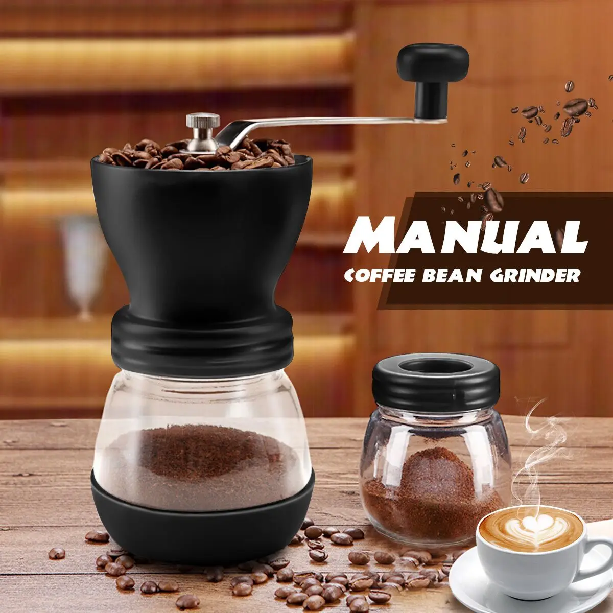 Manual Washable Ceramics Burr Coffee Maker Coffee Bean Grinder Durable Hand Mill With Fortified Glass Storage Jar Kitchen Tools Manual Washable Ceramics Burr Coffee Maker Coffee Bean Grinder Durable Hand Mill With Fortified Glass Storage Jar Kitchen Tools