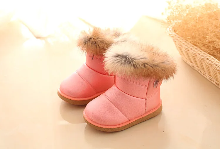 AFDSWG/зимние теплые плюшевые розовые детские ботинки из искусственной кожи; Черные Ботинки martin для мальчиков; Детские Белые зимние ботинки; зимние ботинки для девочек