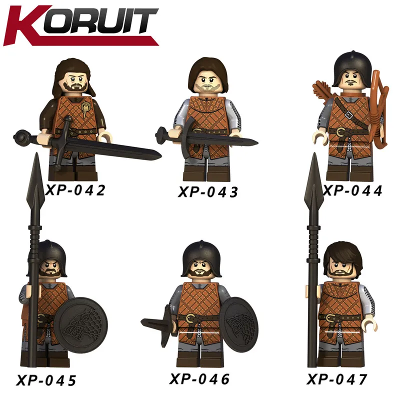 

6pcs/set New Game of Thrones Eddard Stark Ice and Fire Building Blocks Bricks Model Toys for Children Gifts XP042-047