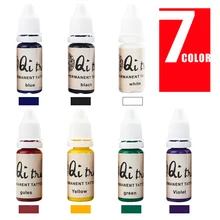 7 цветов/набор микропигмент татуировки чернила пигмент для постоянного макияжа легко носить брови, подводка, губы для тату бодиарта инструменты красоты