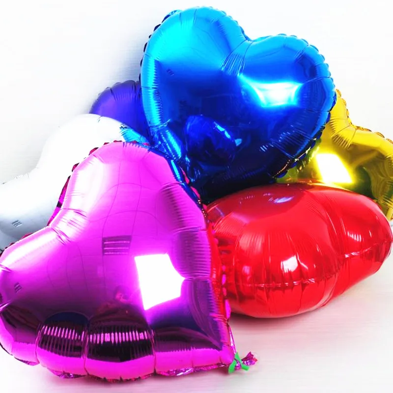 10/18inch 10pcs Red/pink Heart Shape Foil Balloons Air Ballon Birthday