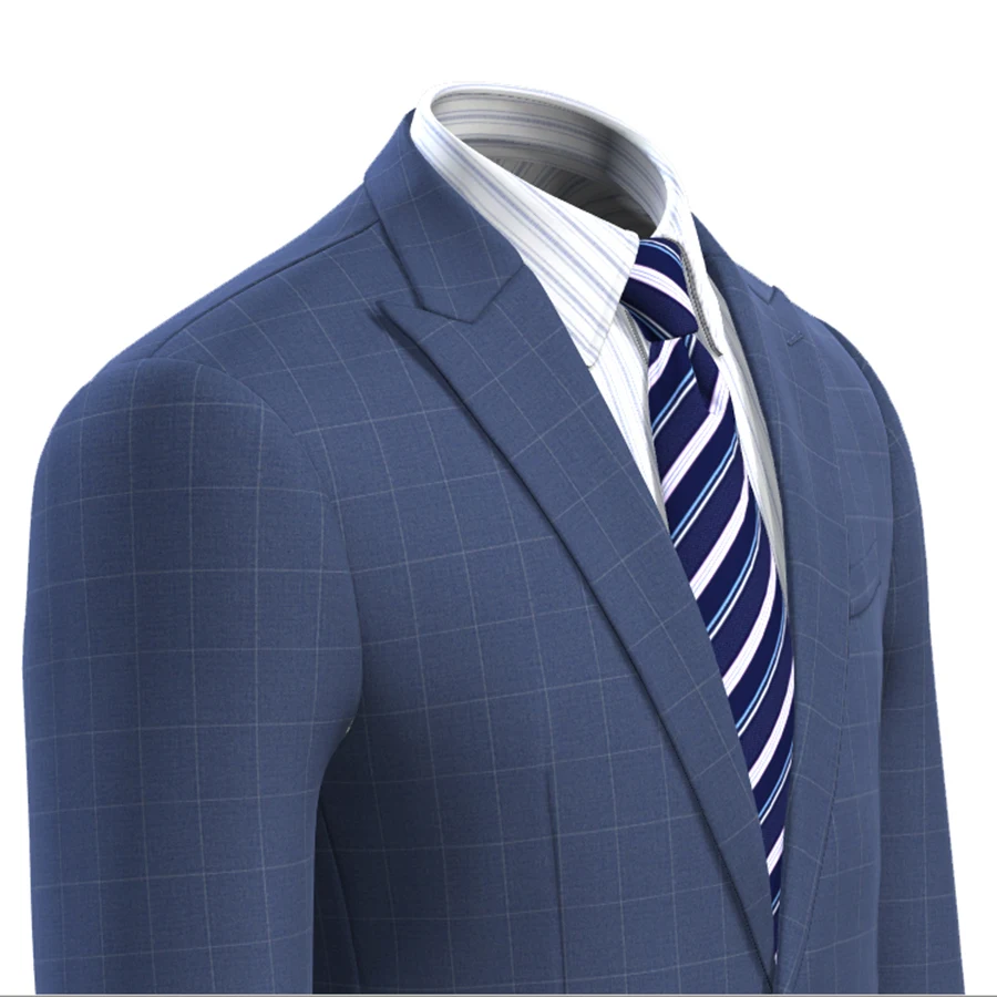 Best Tailored Checkered Suit Men Blue Check Suit Tailor Made Men Style Checkered Dress Suit Pants,Light Blue Casual Blazer