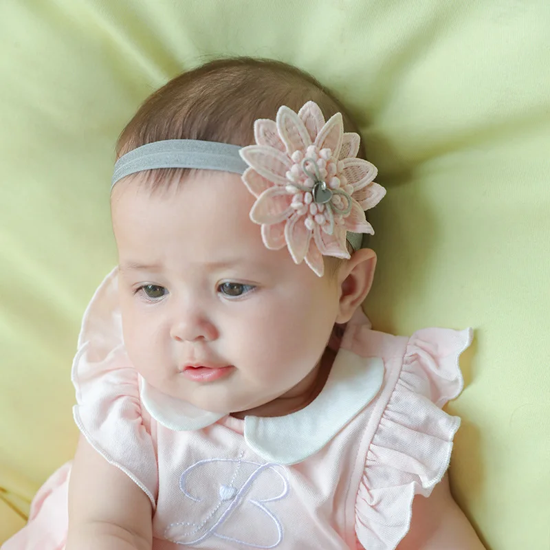 Baby Flower Headband Lovely Baby Photography Props Little Girls Elastic