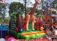 Zoo Bouncer inflatable jungle theme giraffe jumping bouncers for kids