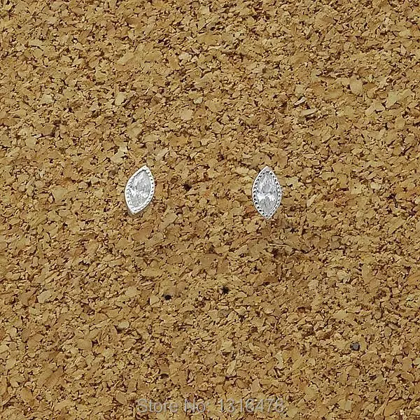 Новые 925 Стерлинговое Серебро маленькие серьги-гвоздики пакет вставки не могут позволить себе сверлить миниатюрный конский глаз Джокер уха кости ногтей