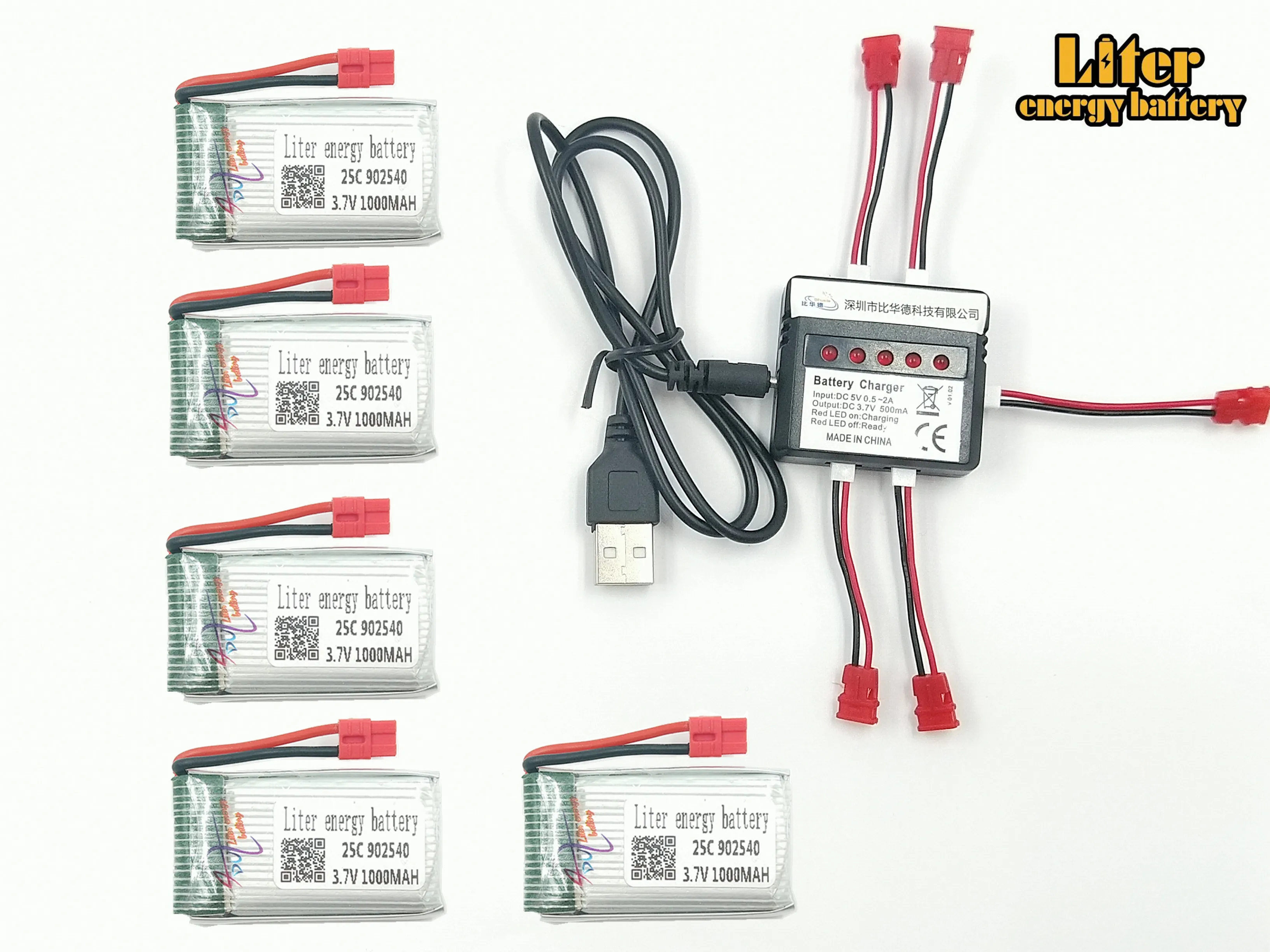 3 7 V 1000mAh 902540 25c LiPo батарея для SYMA X5hw x5hc RC Drone Quadcopter + AC 5in1 зарядное устройство