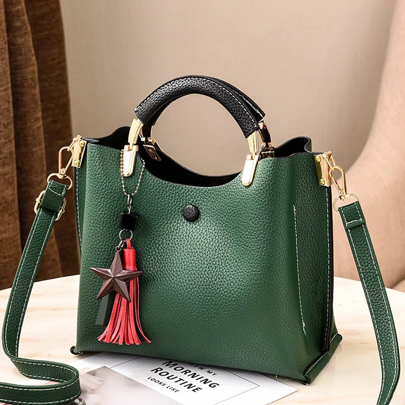 المرأة حقيبة يد خمر عارضة حمل أزياء المرأة حقيبة ساع الكتف أعلى مقبض محفظة جلدية 2018 جديد أعلى-حقائب بيد