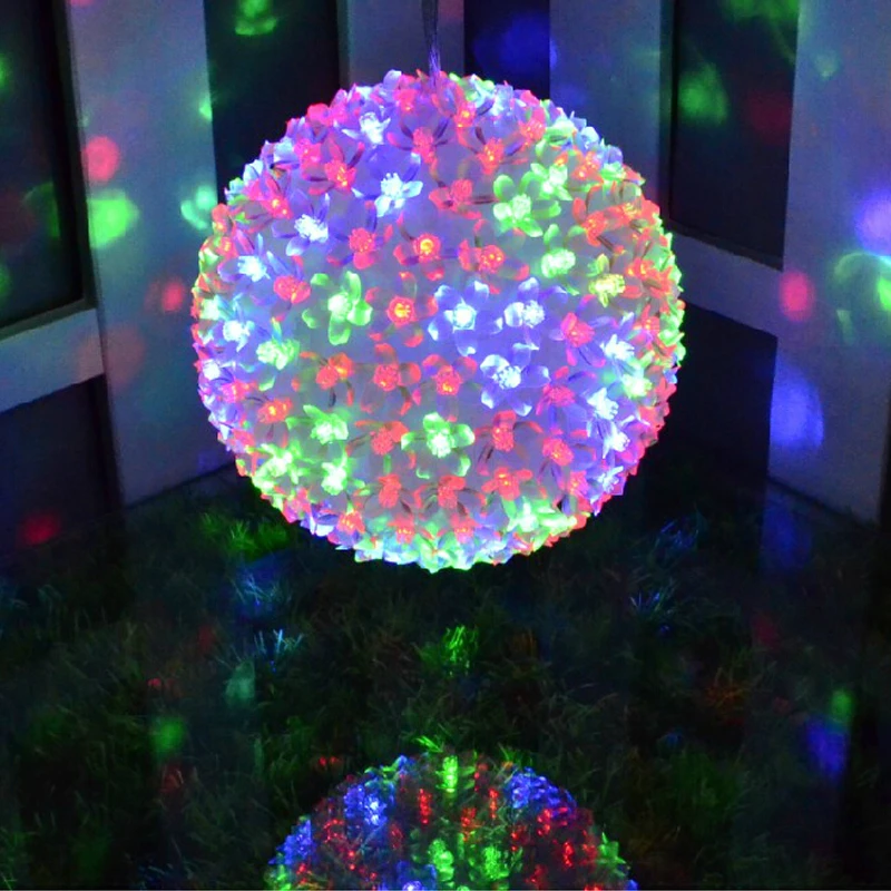 

Holiday Lighting 1PC 10cm garland garden romantic wedding flower ball Light colorful 220V waterproof led christmas light