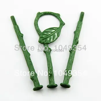 

Hot on the new collection leaves style green 3-tier cake stand handles / fittings/kitchen fittings(380pieces)