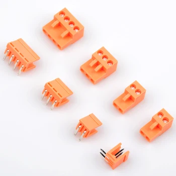 

PCB wiring terminal 3.96mm spacing straight needle bent needle male and female plug orange green terminal